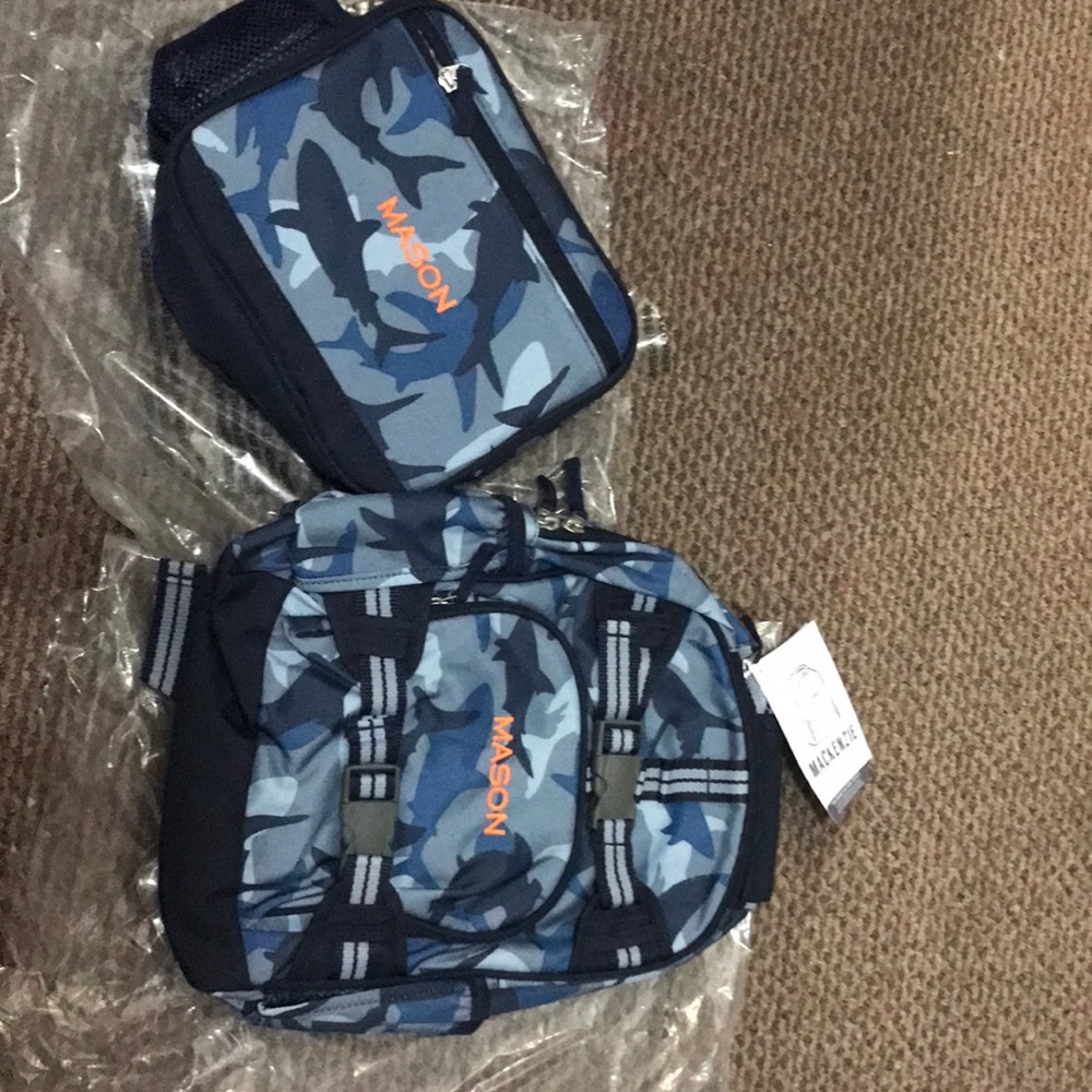 Custom Mason pottery barn lunchbox & backpack